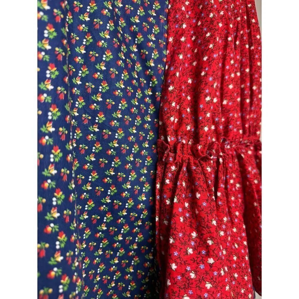 Rentrayage Designer One Of A Kind Floral Tiered Cotton Skirt Sz. Xs — image 3 of 6